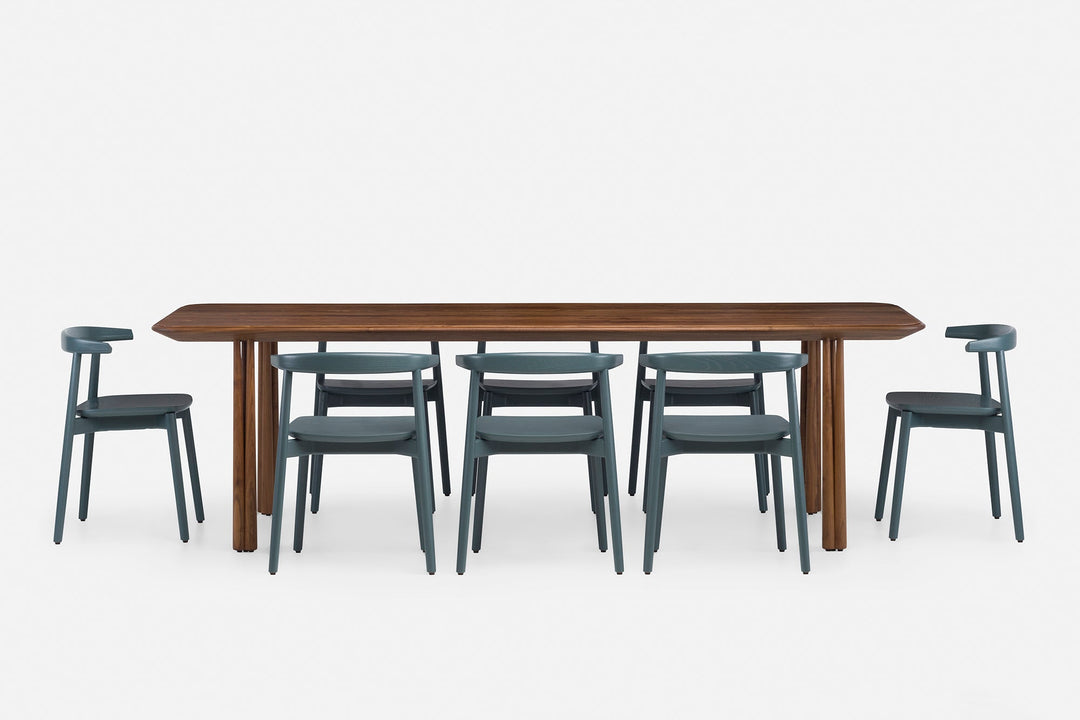 DANISH OILED WALNUT (MODEL L + ANDO CHAIR IN BAY PAINTED ASH)