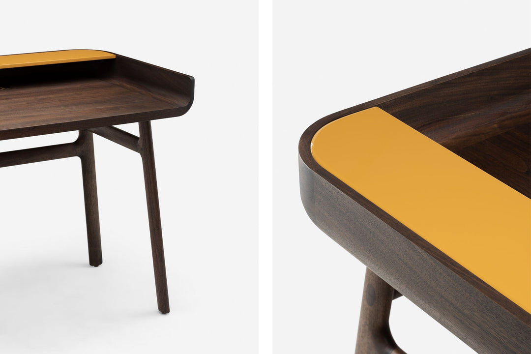 BLACK OILED WALNUT & OCHRE GLOSS HDF