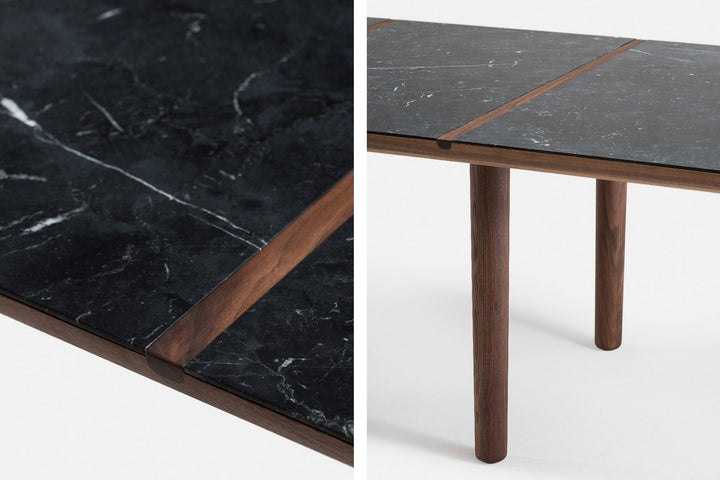 DANISH OILED WALNUT & BLACK MARQUINA MARBLE