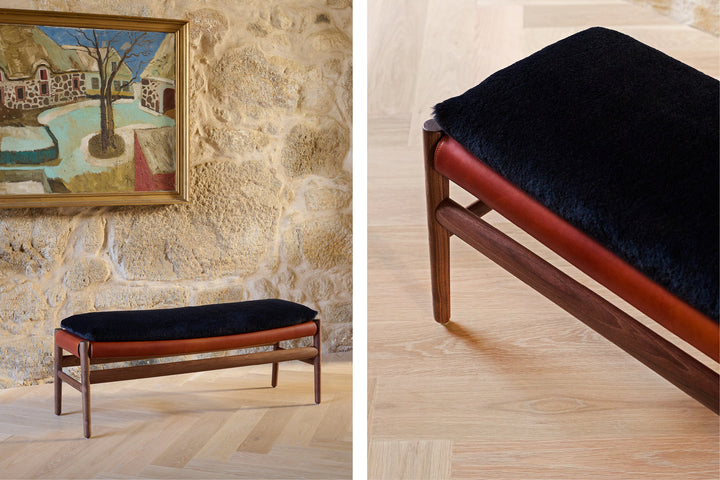 DANISH OILED WALNUT & DARK TAN LEATHER & EINAR 197