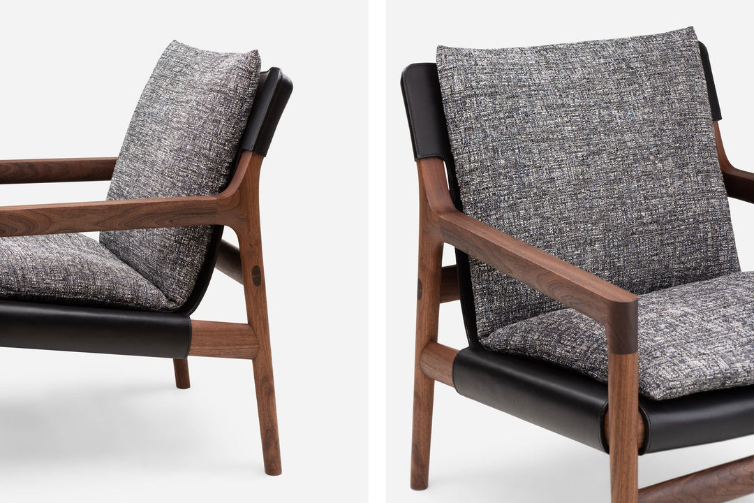 DANISH OILED WALNUT & BLACK LEATHER & SONAR 173