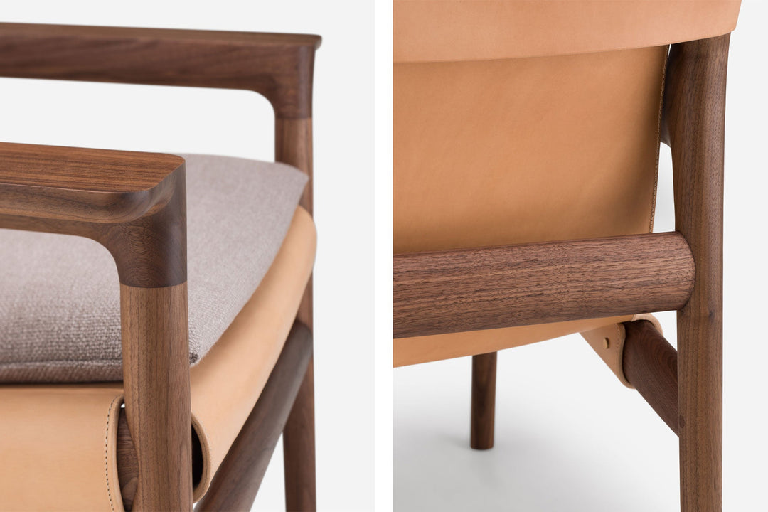 DANISH OILED WALNUT & NATURAL LEATHER & BASE 004