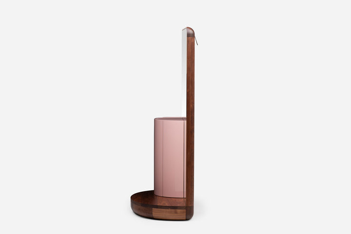 DANISH OILED WALNUT & DUSTY ROSE GLOSS LACQUER 