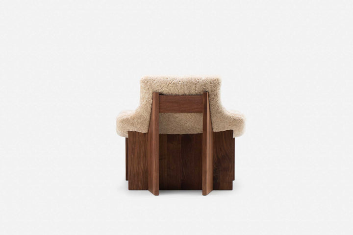 DANISH OILED WALNUT & MOHAWI CURLY WOOL SHEEPSKIN