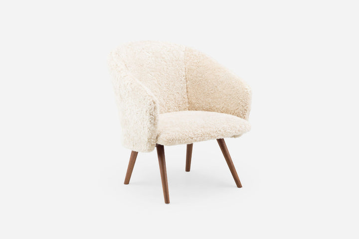 DANISH OILED WALNUT & MOHAWI CURLY WOOL SHEEPSKIN