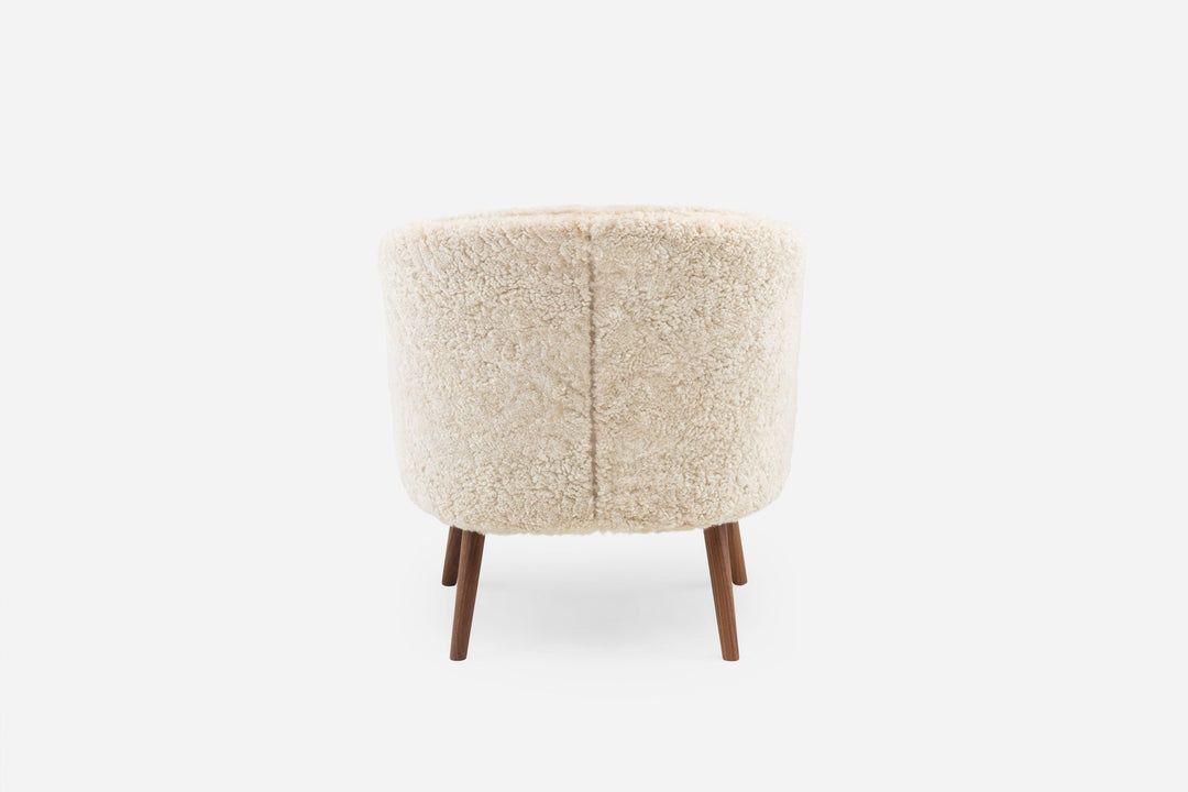 DANISH OILED WALNUT & MOHAWI CURLY WOOL SHEEPSKIN