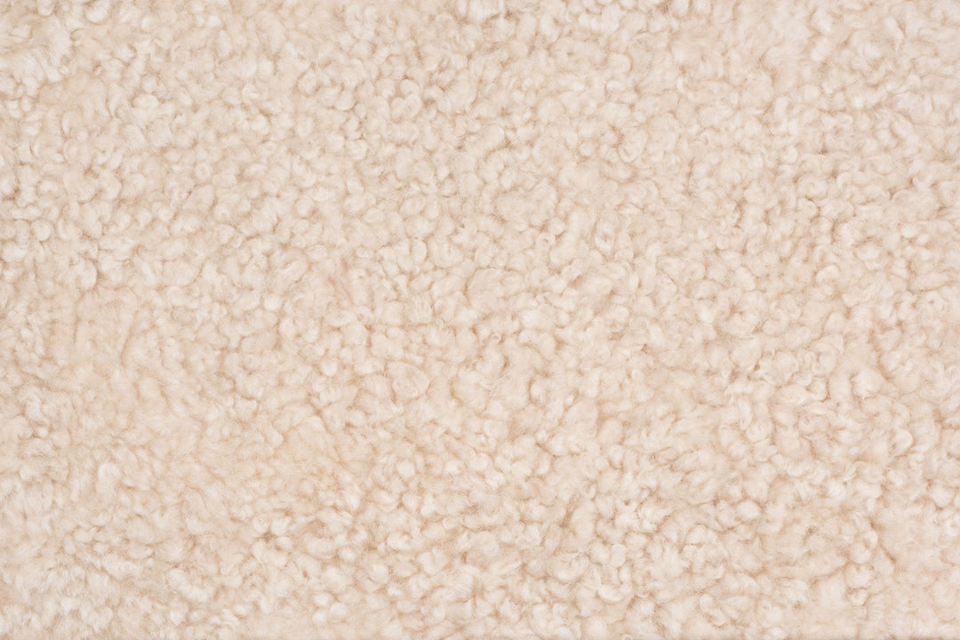 DANISH OILED WALNUT & MOHAWI CURLY WOOL SHEEPSKIN