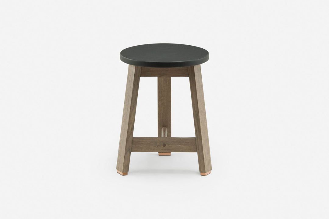 OXIDISED OAK & BLACK LEATHER