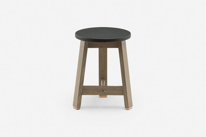 OXIDISED OAK & BLACK LEATHER