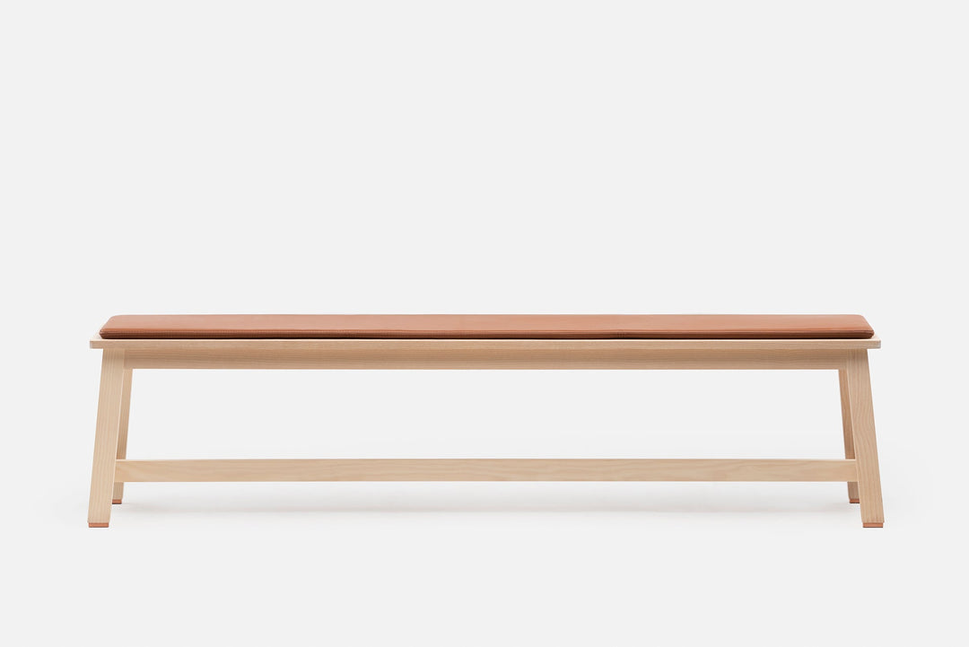 WHITE OILED ASH (MODEL: 443 + OPTIONAL SEAT PAD IN BROWN NATURAL GRAIN LEATHER)