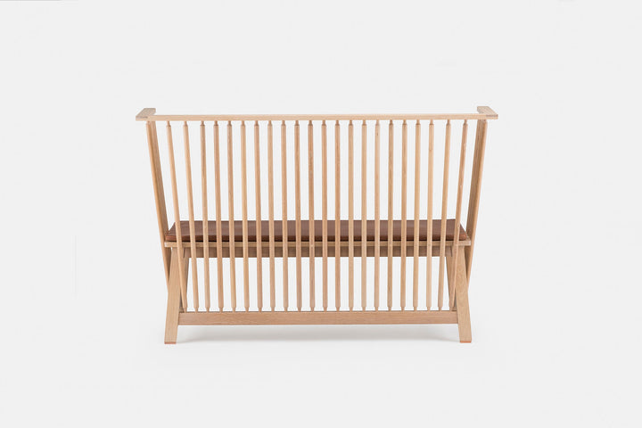 WHITE OILED OAK  (+ OPTIONAL SEAT PAD IN BROWN NATURAL GRAIN LEATHER) (MODEL: 451)