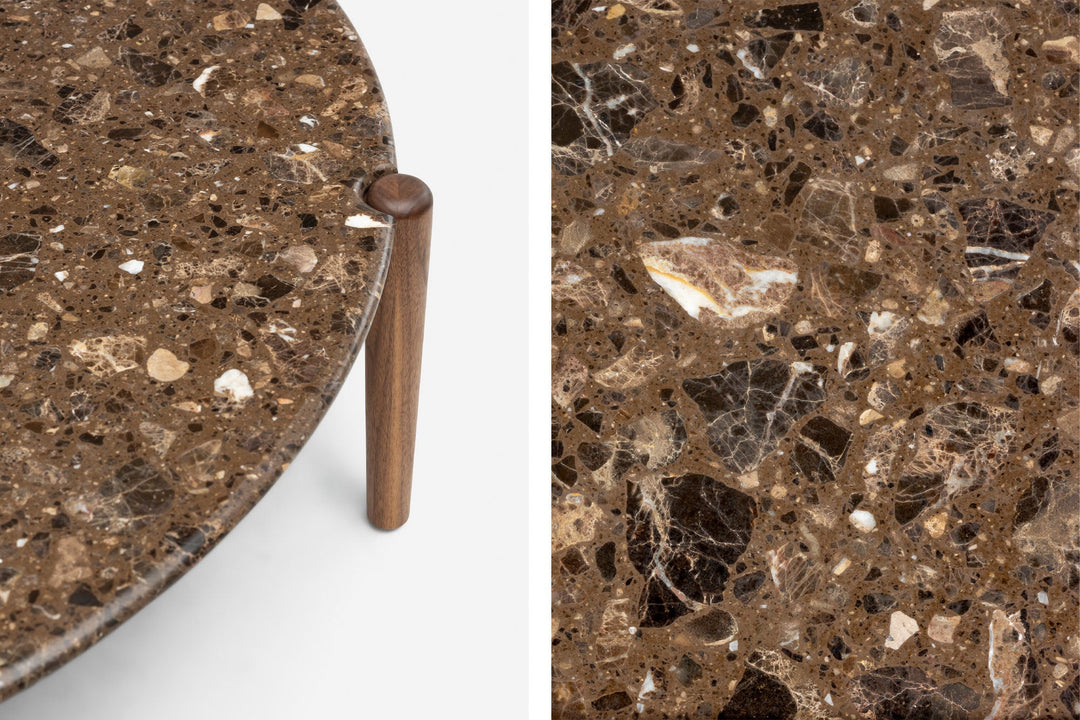 DANISH OILED WALNUT & CASTANHO TERRAZZO (MODEL: GM)