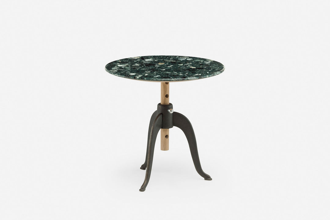 WHITE OILED OAK & VERDE TERRAZZO & CAST IRON