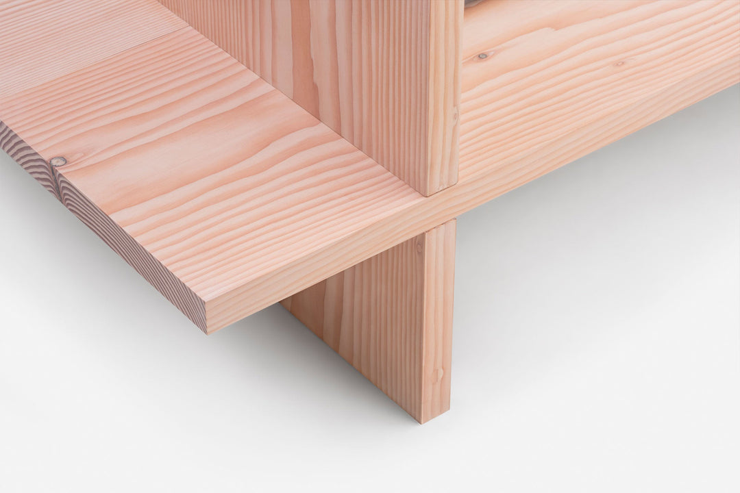 WHITE OILED DOUGLAS FIR (MODEL: S + EU KING MATTRESS)