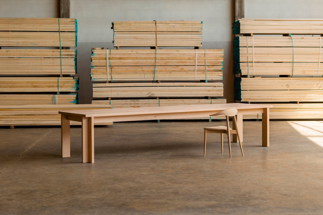 WHITE OILED DOUGLAS FIR (MODEL: J + MANTA CHAIR)