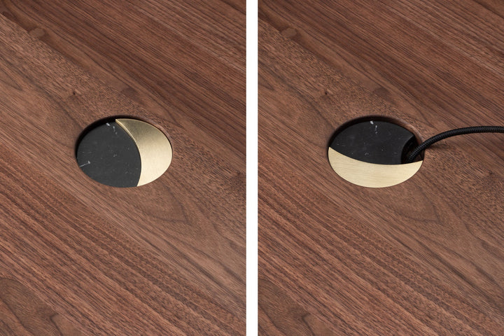 DANISH OILED WALNUT & BLACK MARQUINA MARBLE