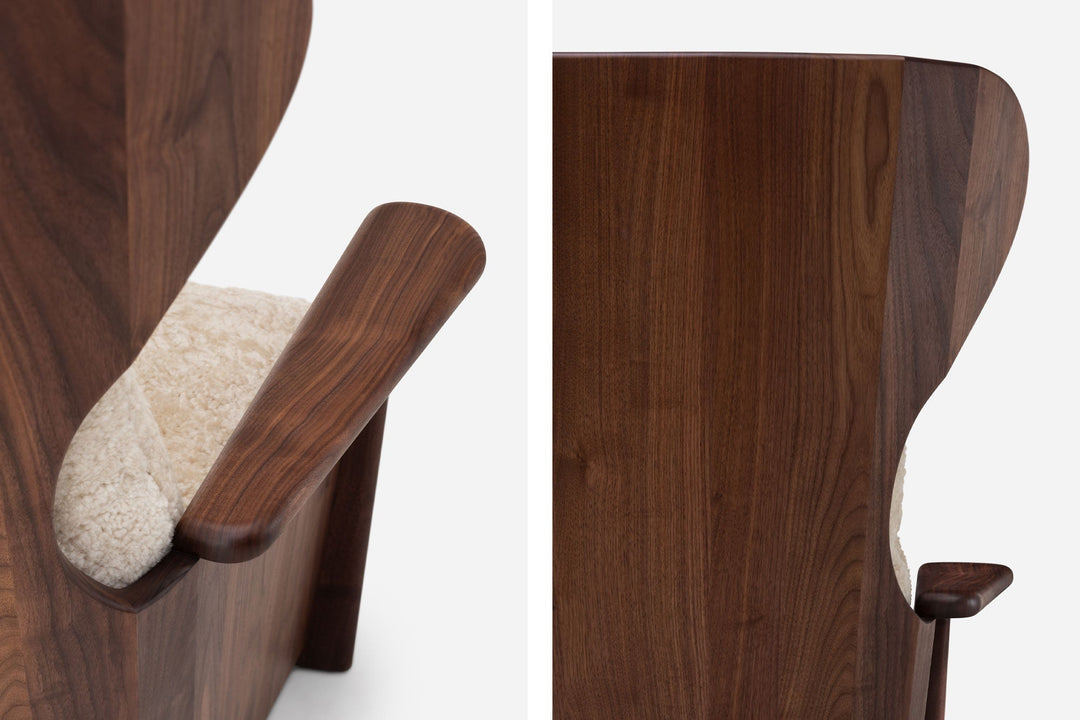 DANISH OILED WALNUT & MOHAWI SHEEPSKIN