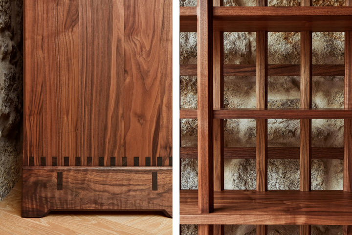 DANISH OILED WALNUT & GREY CERAMIC & CATARINA RICCABONA PANELS (MODEL: LFN)