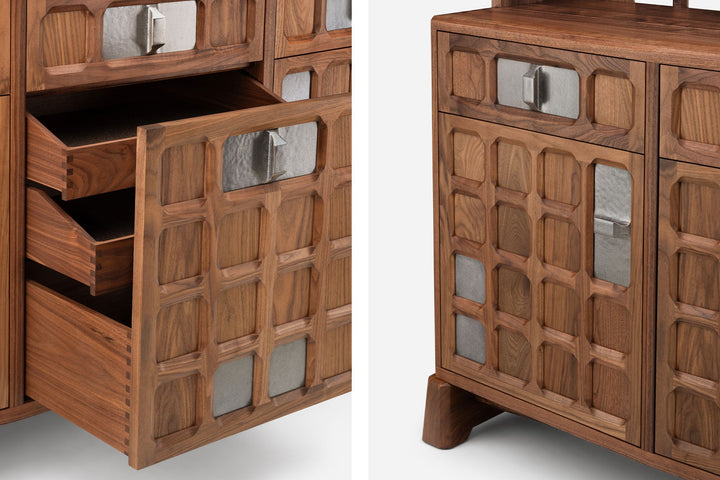 DANISH OILED WALNUT & GREY CERAMIC (MODEL: MF)