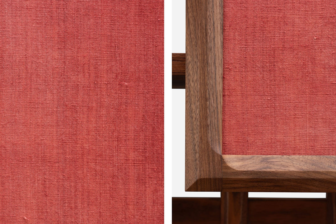 DANISH OILED WALNUT & MADDER RED FLORES TEXTILE LINEN (MODEL: LF)