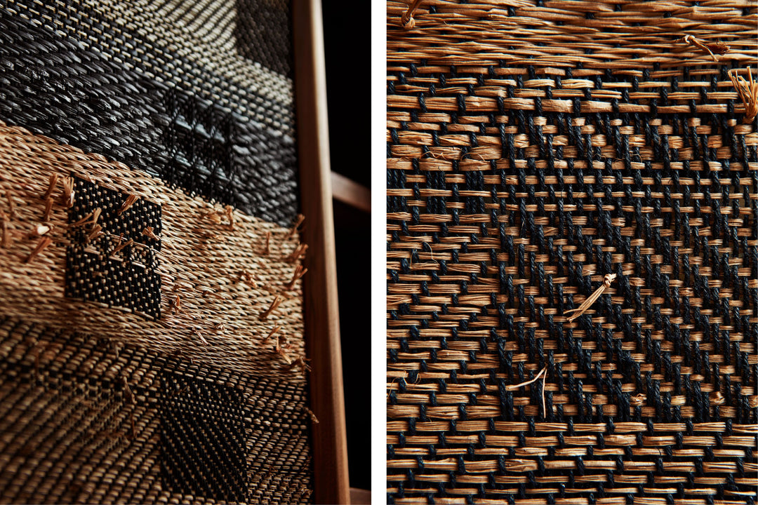 DANISH OILED WALNUT & GREY CERAMIC & CATARINA RICCABONA PANEL (MODEL: MFN)