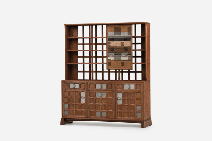 DANISH OILED WALNUT & GREY CERAMIC & CATARINA RICCABONA PANEL (MODEL: MFN)