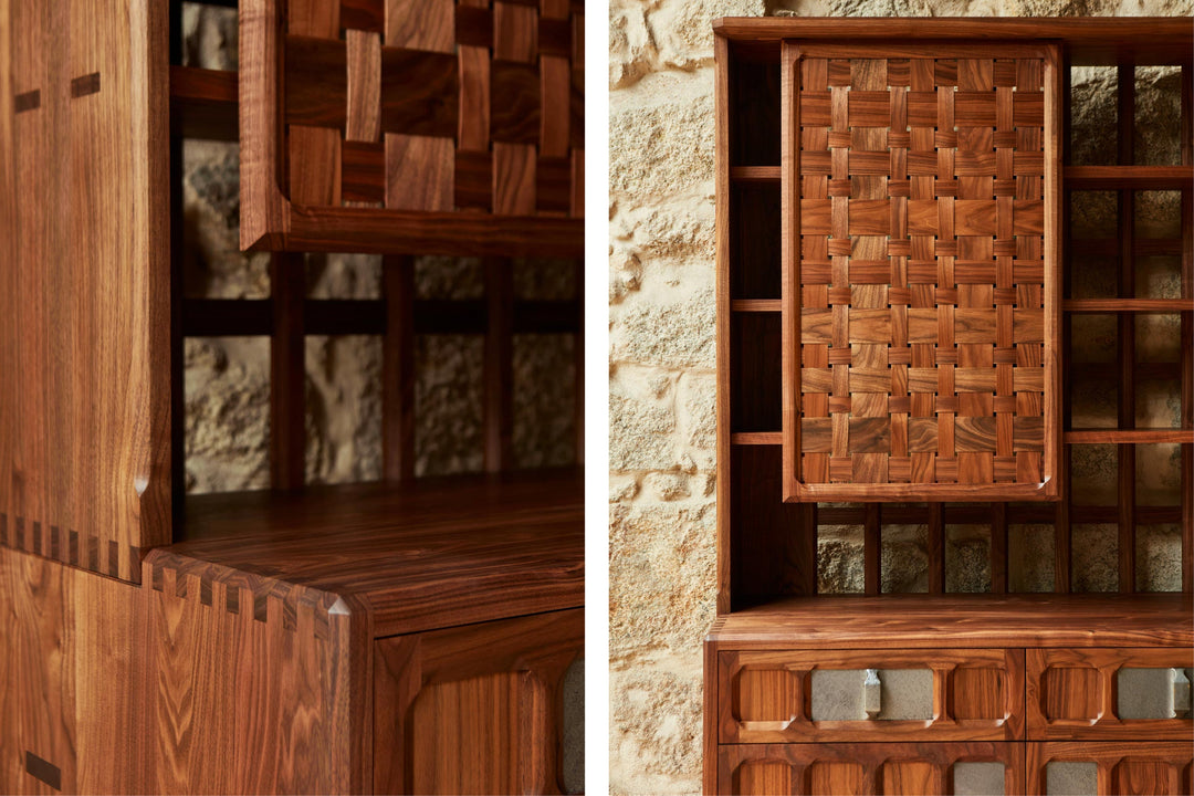 DANISH OILED WALNUT & GREY CERAMIC (MODEL: SF)