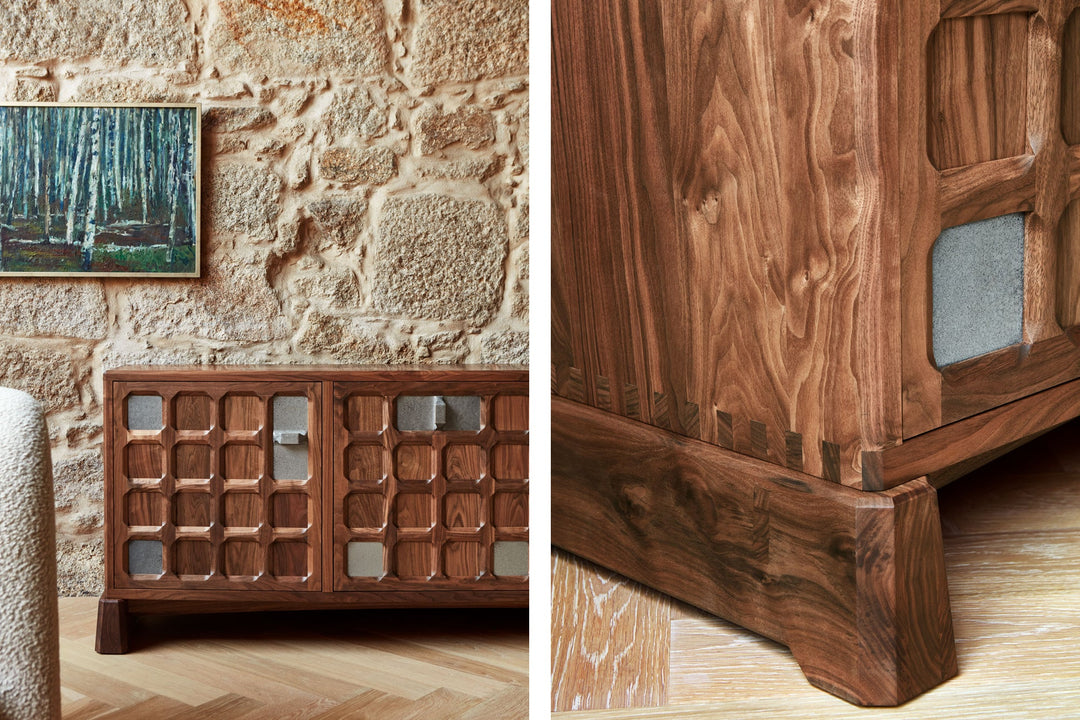 DANISH OILED WALNUT & GREY CERAMIC (MODEL: SMJ)