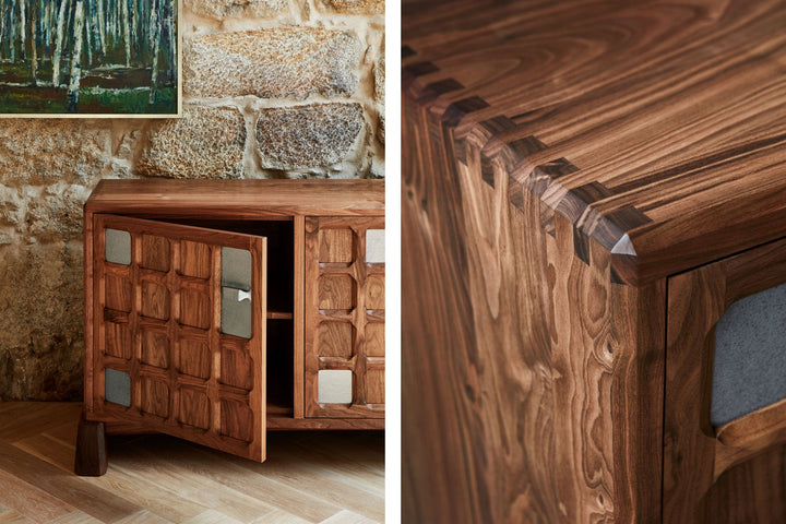 DANISH OILED WALNUT & GREY CERAMIC (MODEL: SMJ)