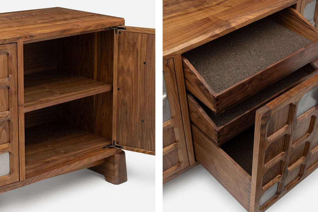 DANISH OILED WALNUT & GREY CERAMIC (MODEL: SMJ)