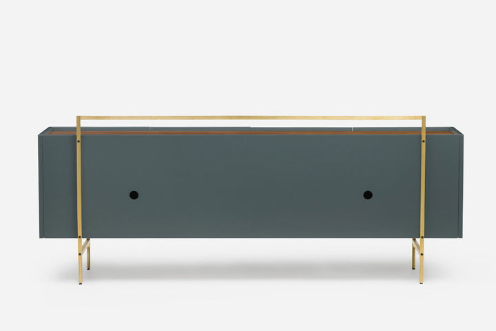 DANISH OILED WALNUT & BAY GLOSS HDF & BRUSHED BRASS