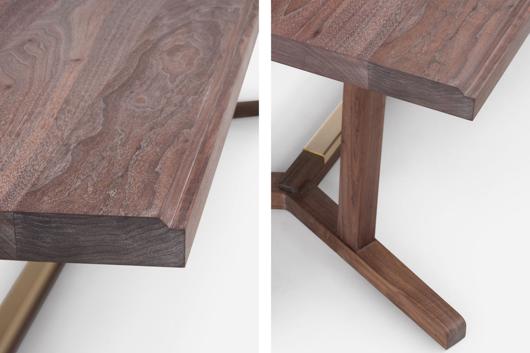 WHITE OILED WALNUT & BRUSHED BRASS