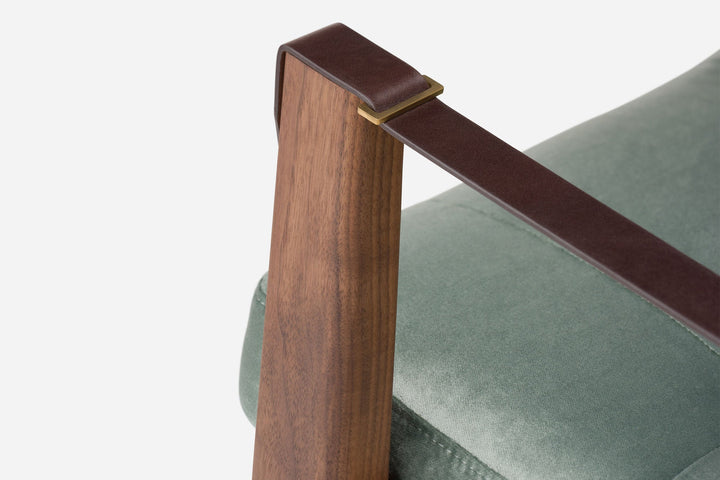 DANISH OILED WALNUT & AVALON 2 035 & BROWN LEATHER STRAPS