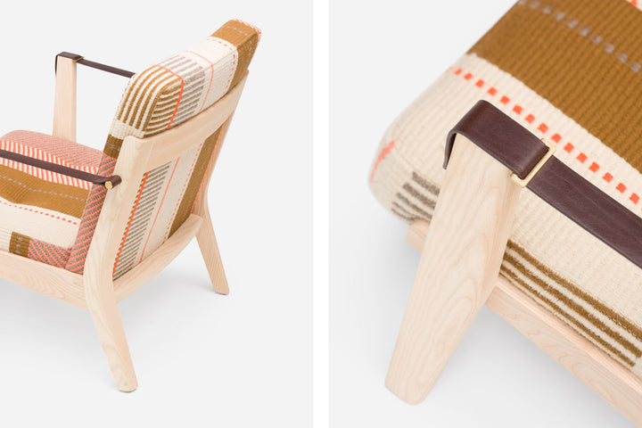 WHITE OILED ASH & MANTA ESPINHADA & BROWN LEATHER STRAPS