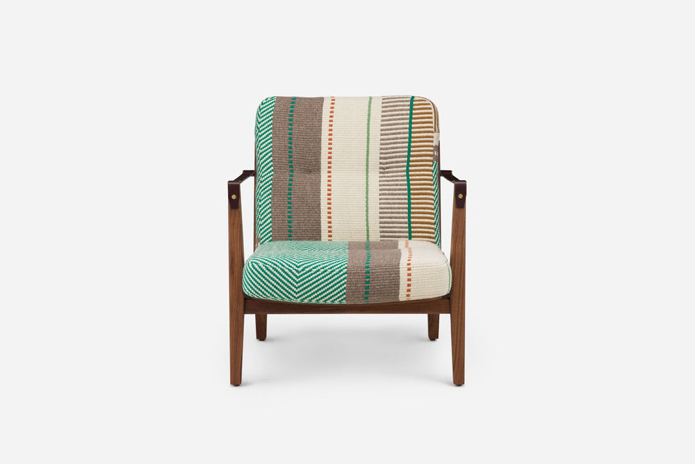 DANISH OILED WALNUT & MANTA ESPINHADA VERDE & BROWN LEATHER STRAPS