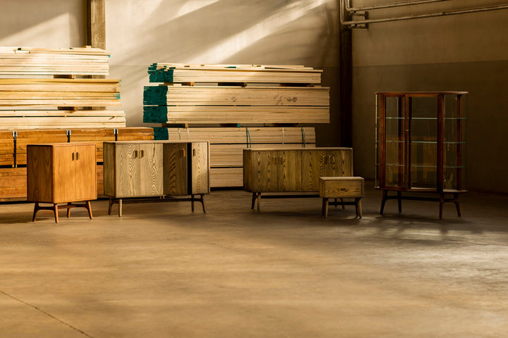 BLACK OILED ASH (+ SOLO WIDE 4-DOOR CABINET, SOLO 2-DOOR CABINET, SOLO BEDSIDE CHEST, AND SOLO TALL VITRINE)