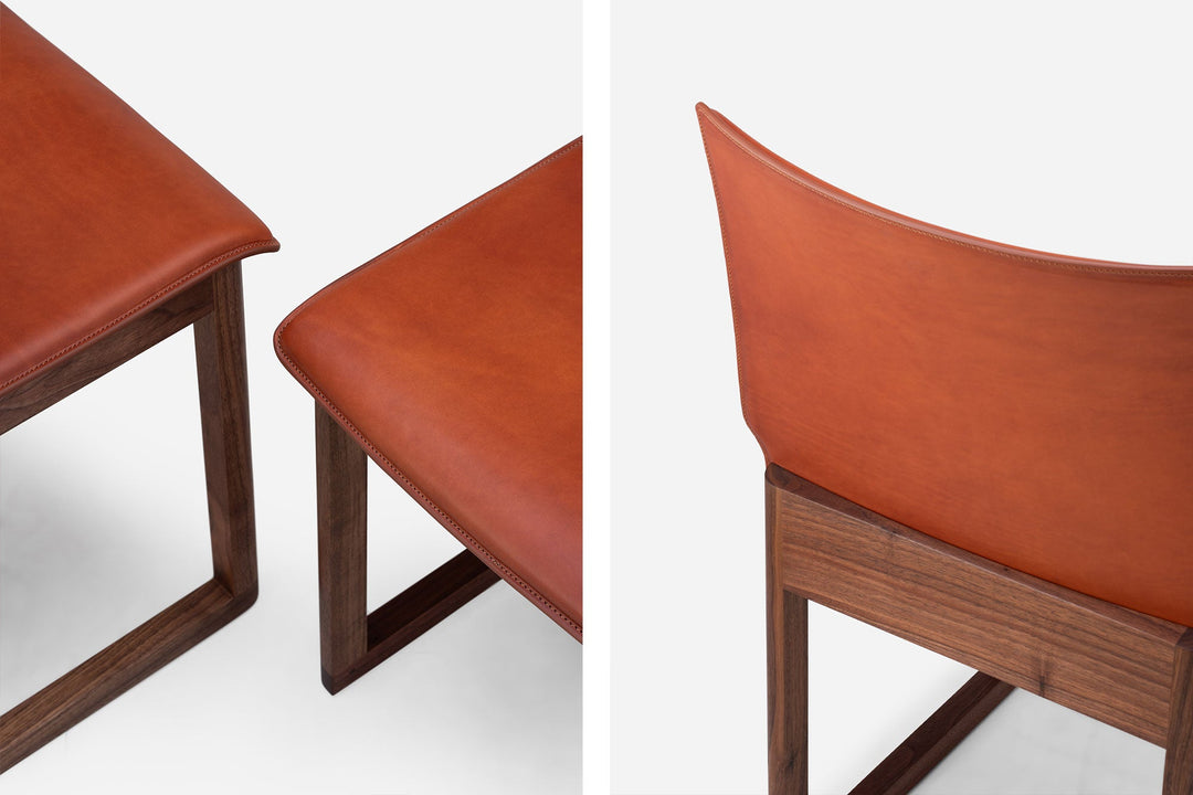 DANISH OILED WALNUT & DARK TAN LEATHER