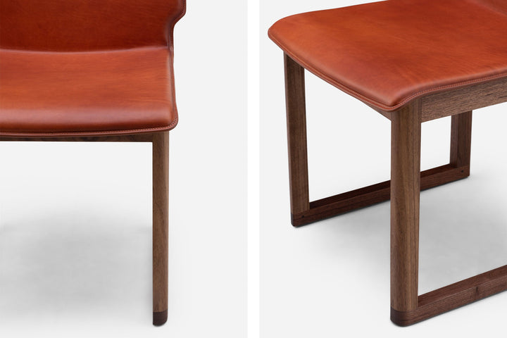 DANISH OILED WALNUT & DARK TAN LEATHER