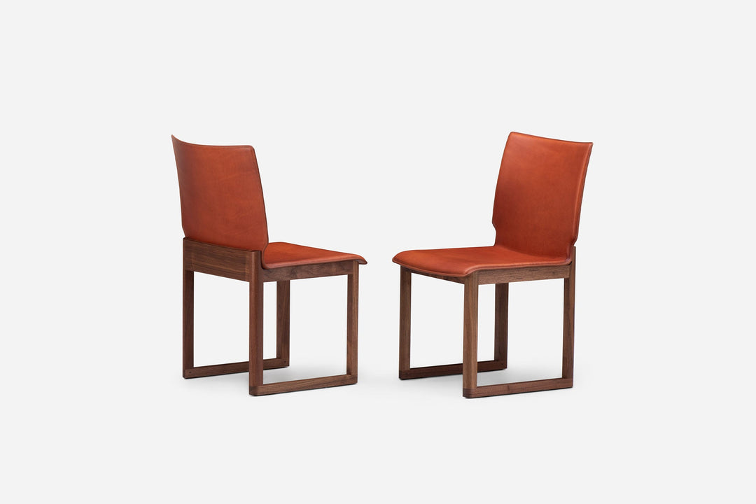 DANISH OILED WALNUT & DARK TAN LEATHER