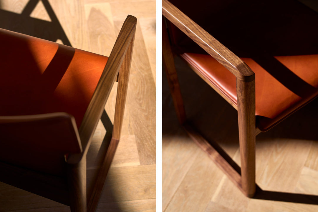 DANISH OILED WALNUT & DARK TAN LEATHER