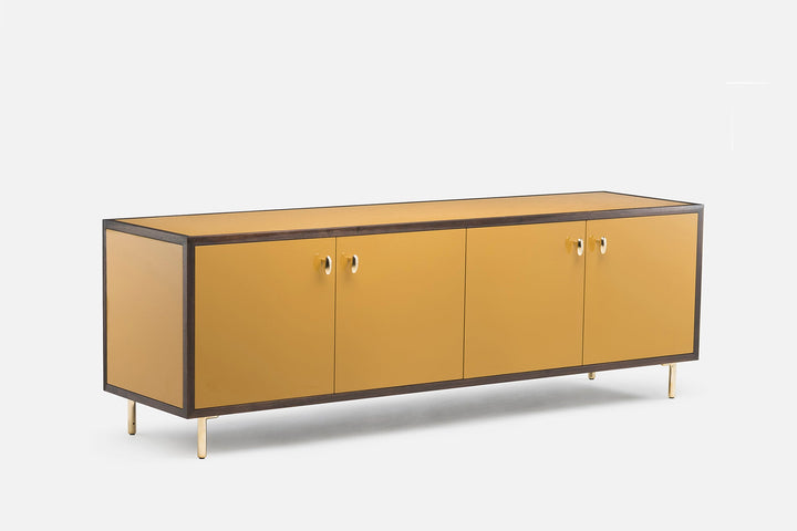 BLACK OILED WALNUT & OCHRE GLOSS HDF