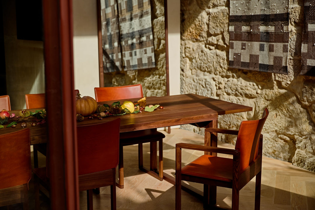 DANISH OILED WALNUT (MODEL: L + OCTOBER DINING CHAIR & ARMCHAIR)