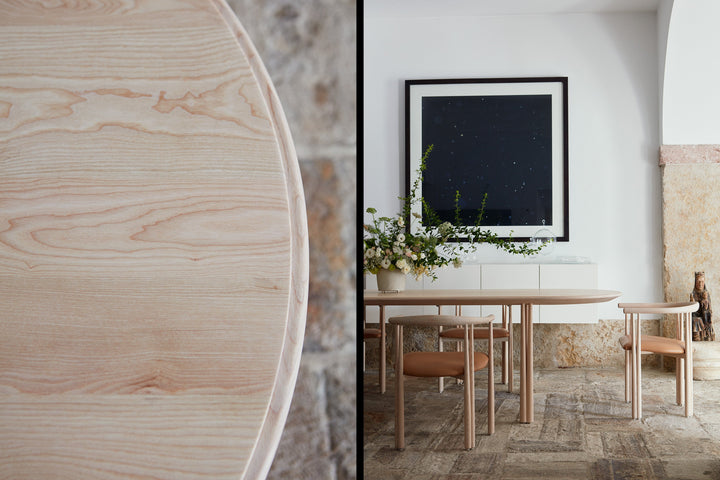 WHITE OILED ASH ((MODEL: GZ + ELLIOT CHAIR)