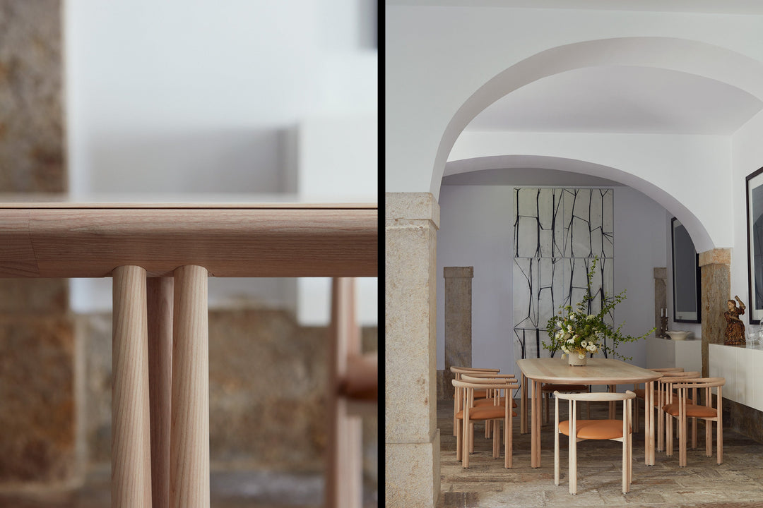 WHITE OILED ASH ((MODEL: GZ + ELLIOT CHAIR)