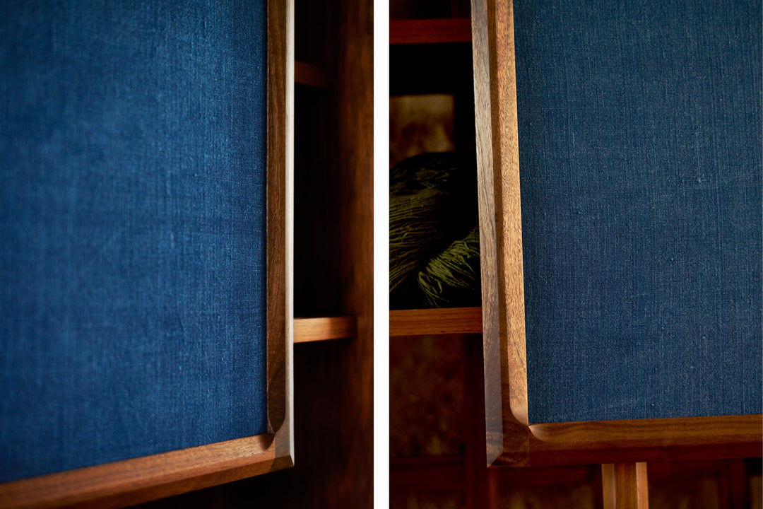 DANISH OILED WALNUT & INDIGO FLORES TEXTILE LINEN