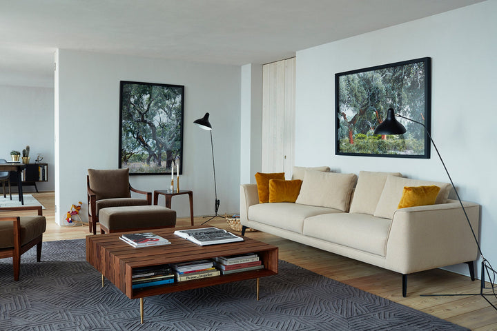 CAST IRON & CODA 2 422 (+ HORIZON COFFEE TABLE, LOW LOUNGE CHAIR AND OTTOMAN, MARY'S SIDE TABLE)