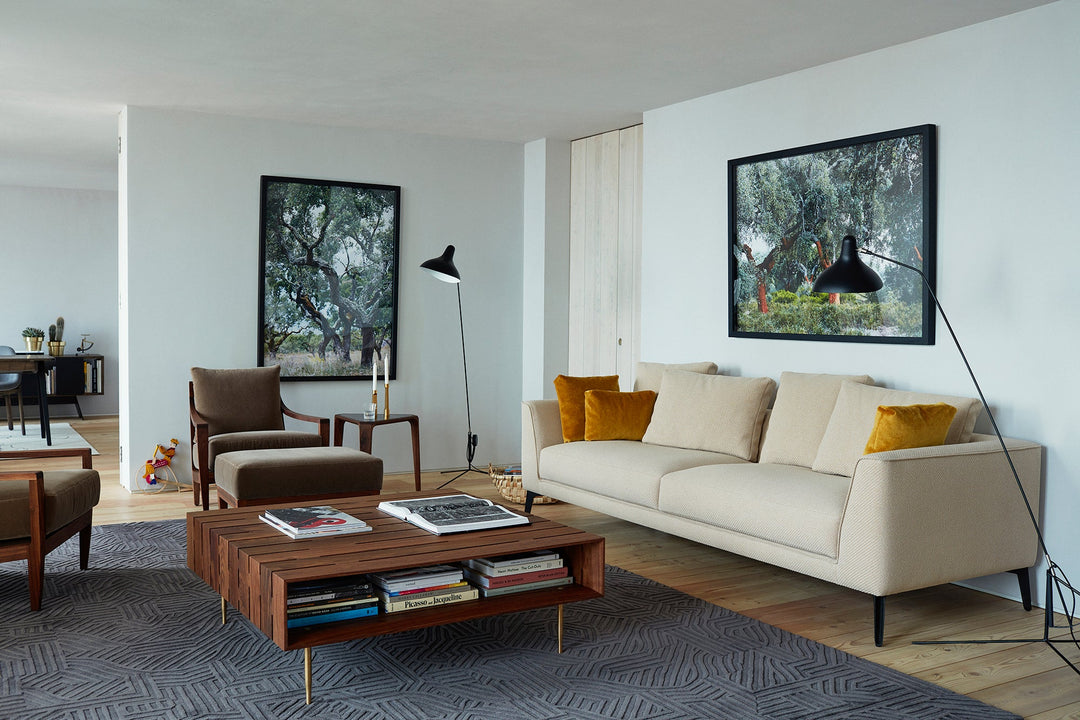 DANISH OILED WALNUT & COM (+ LOW LOUNGE CHAIR, HORIZON COFFEE TABLE, MARY'S SIDE TABLE AND MCQUEEN SOFA)