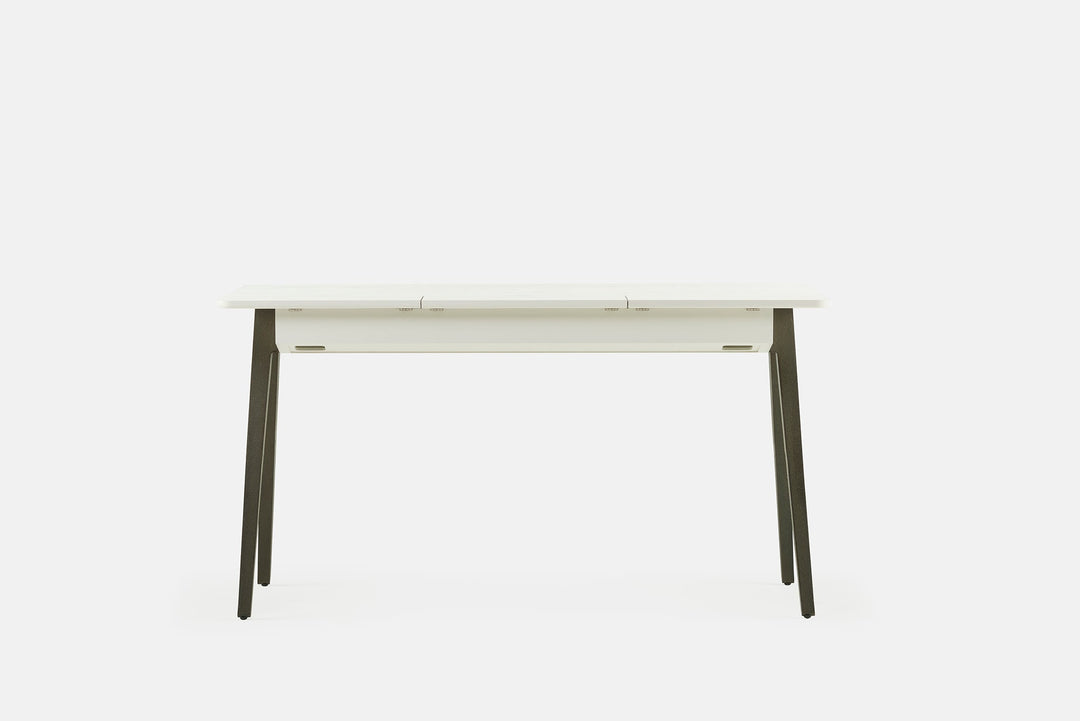 WHITE PAINTED ASH & CAST IRON